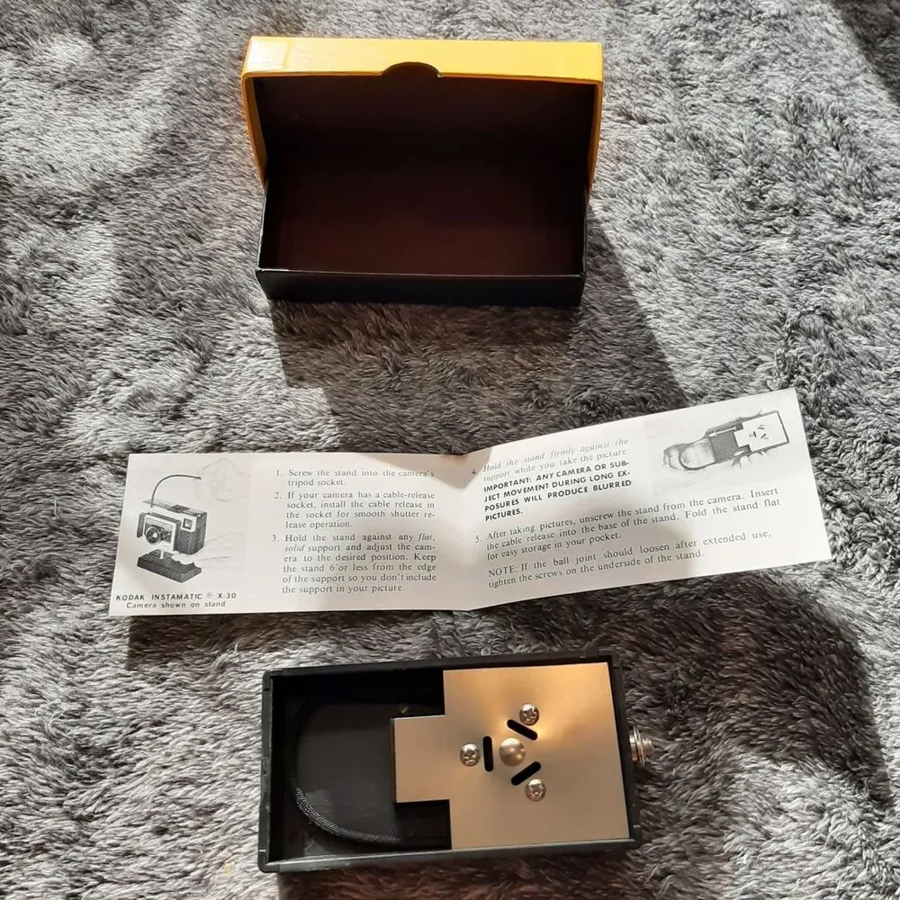 Vintage Kodak C225 Compact Camera Stand With Cable Release Box & Instructions